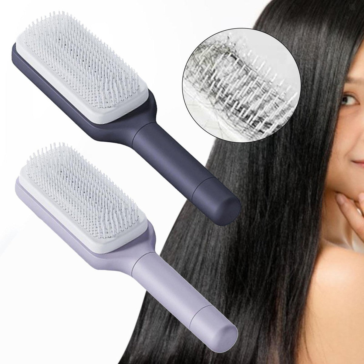SnapClean™ Self-Cleaning Hair Brush